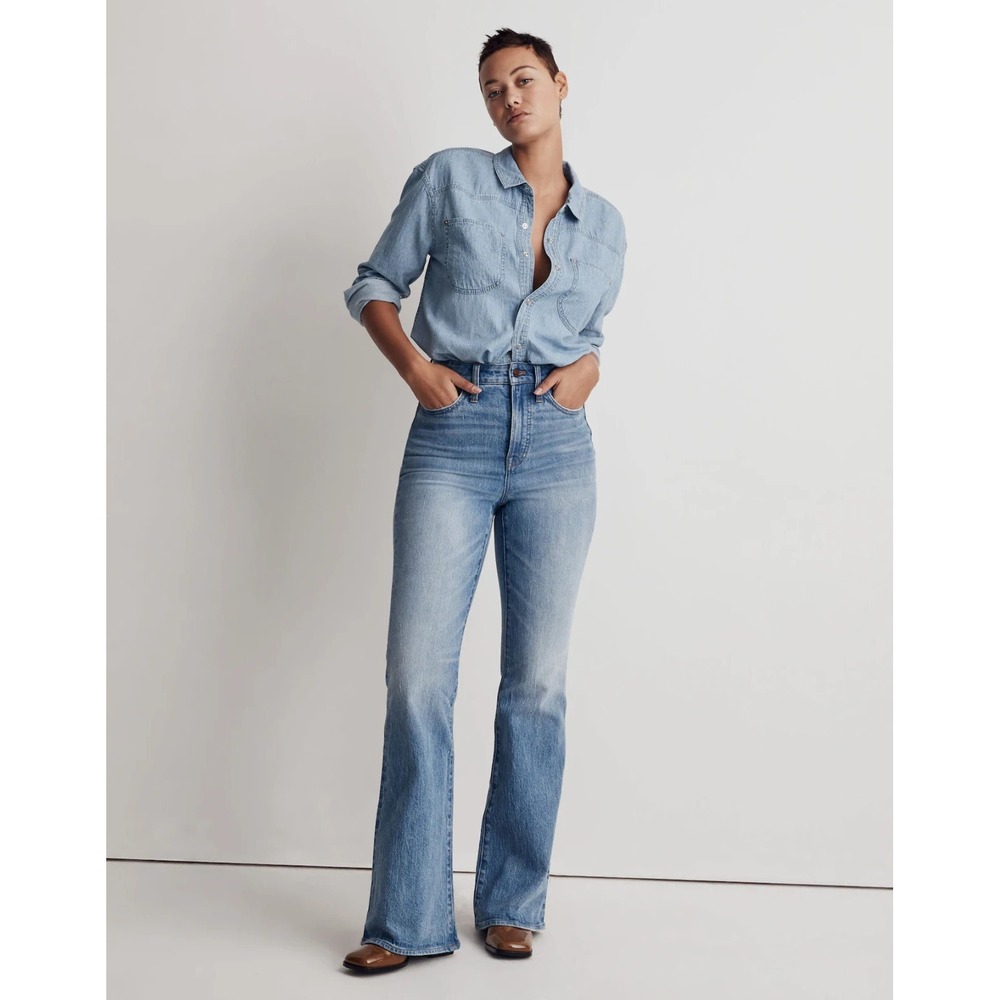 Madewell Perfect Vintage Flare Jeans Light Wash High Rise 32x31 90s